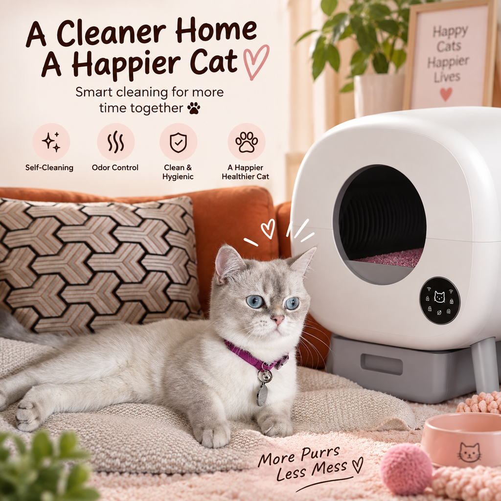 New Automatic Smart Cat Toilet Electric Smart Cat Litter Box Can Be Remotely Controlled By App Enclosed Cat Litter Box