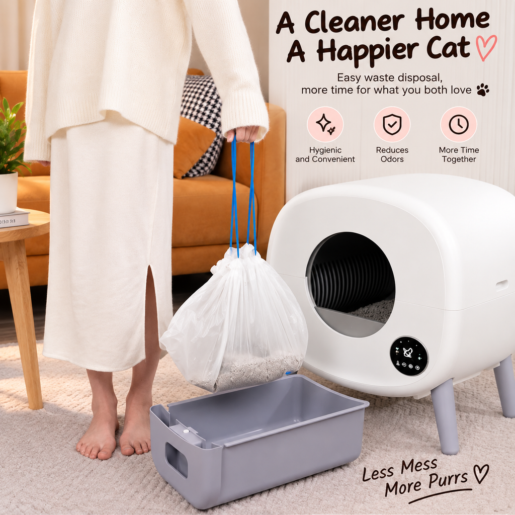 New Automatic Smart Cat Toilet Electric Smart Cat Litter Box Can Be Remotely Controlled By App Enclosed Cat Litter Box