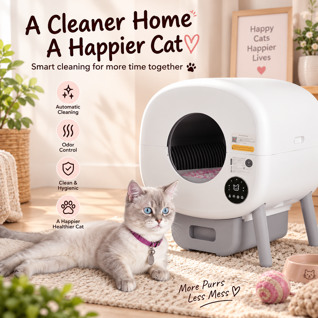New Automatic Smart Cat Toilet Electric Smart Cat Litter Box Can Be Remotely Controlled By App Enclosed Cat Litter Box